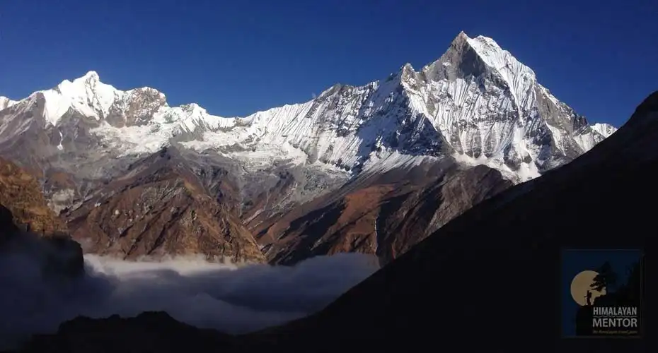 Massif Machhapuchhre (Mt. Fishtail) panorama from ABC