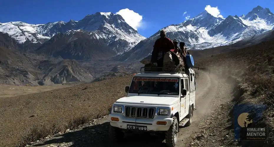 Overland drive to Jomsom