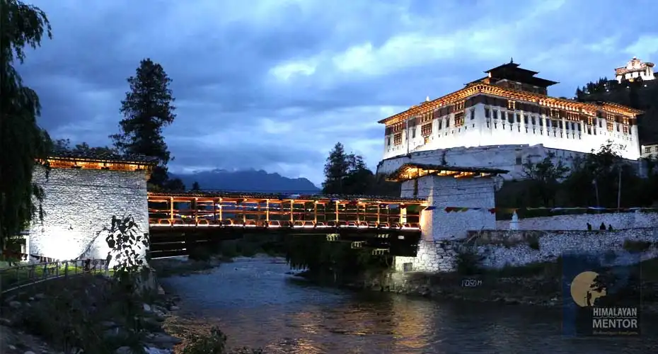 The Rinpung Dzong, or the Paro Dzong, in Paro