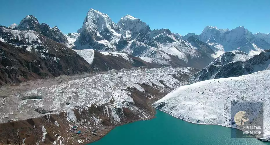 Pristine Gokyo Lake and Himalayan panorama