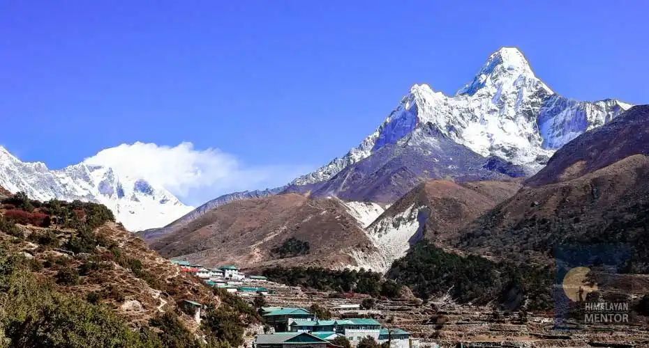 Mt. Ama Dablam and Khumjung Village