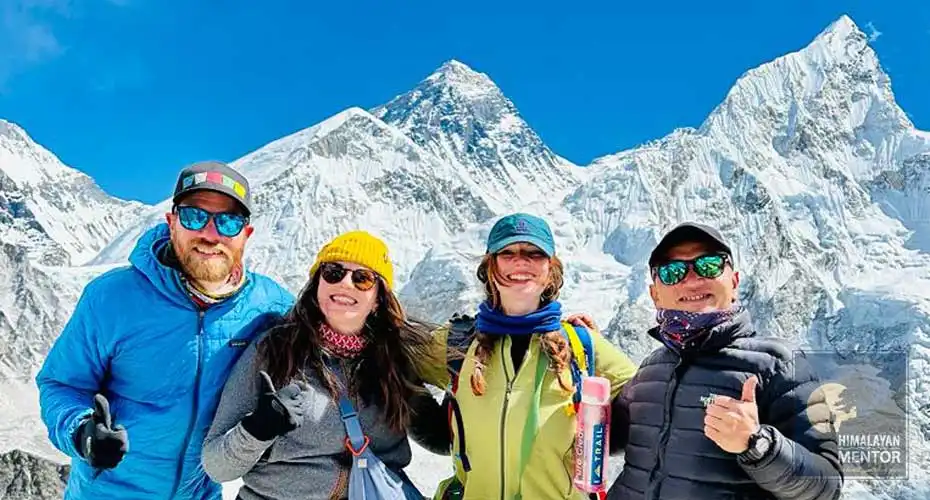 Happy clients at Kalapatthar (5,545m.) duing thier Luxury EBC Trek
