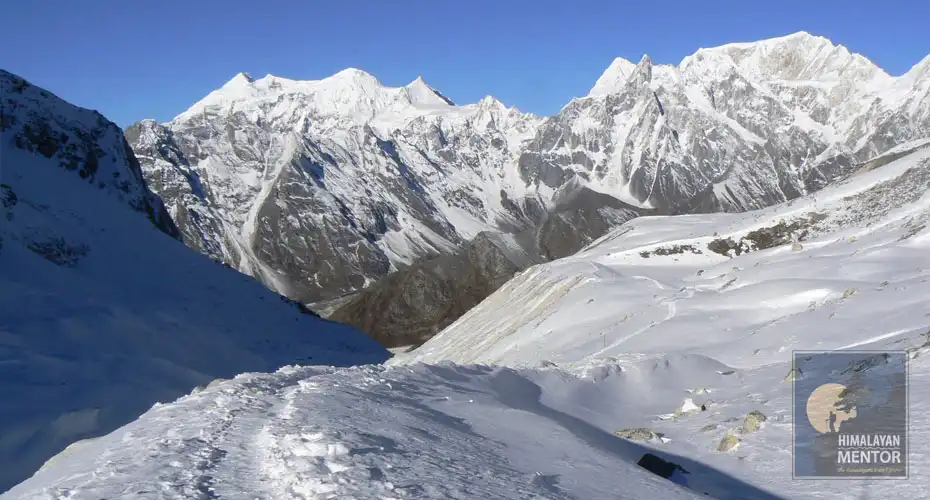 Crossing the Larkya La Pass (5170m) of Manaslu circuit trek