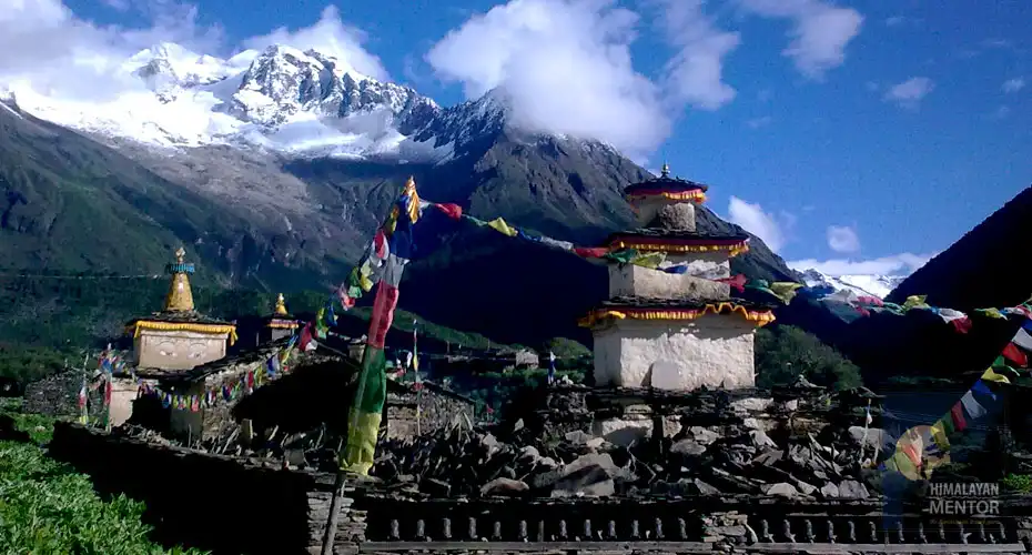 Beautiful Chortens at Manaslu region