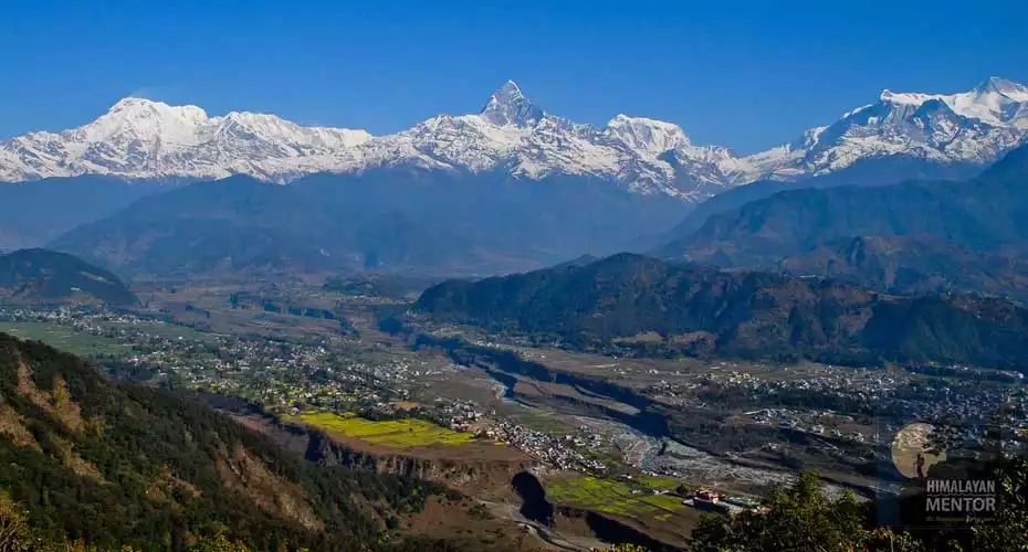 Himalayan Panorama of Mt. Annapurna, Fishtail & many more form Sarangkot, Pokhara, Nepal