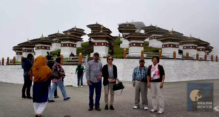 At Dochula pass on the way to Punakha from Thimphu, Bhutan