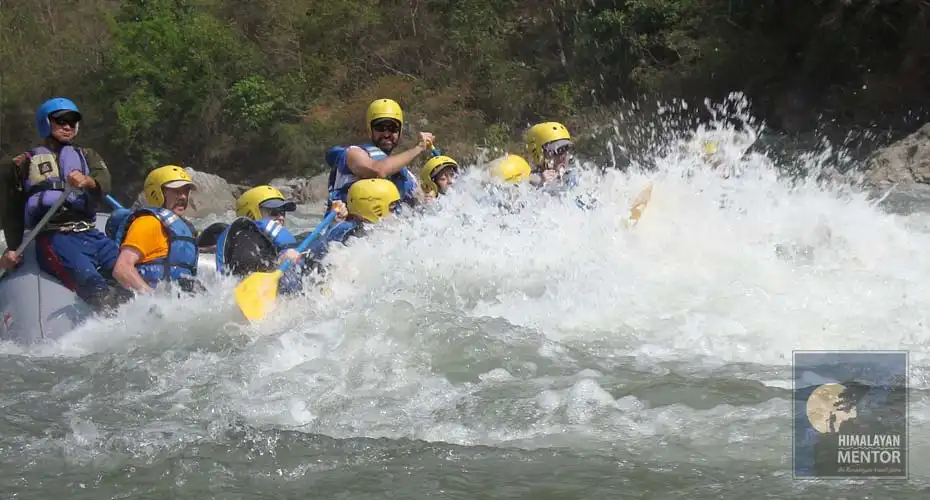 Exciting whitewater rafting in Bhotekoshi River