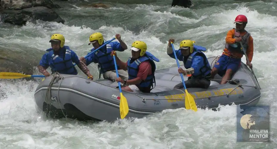 Exciting whitewater rafting in Bhotekoshi River