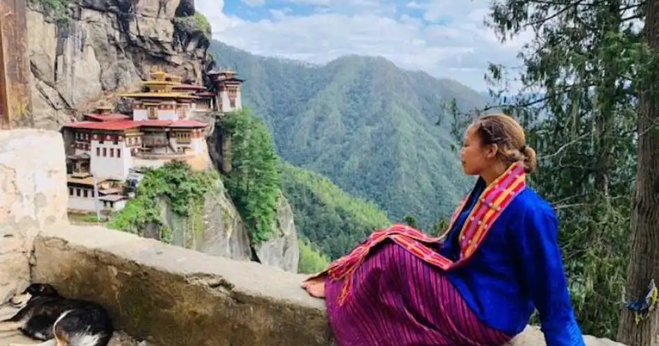 Amanda at Tiger Nest Monastery, Bhutan