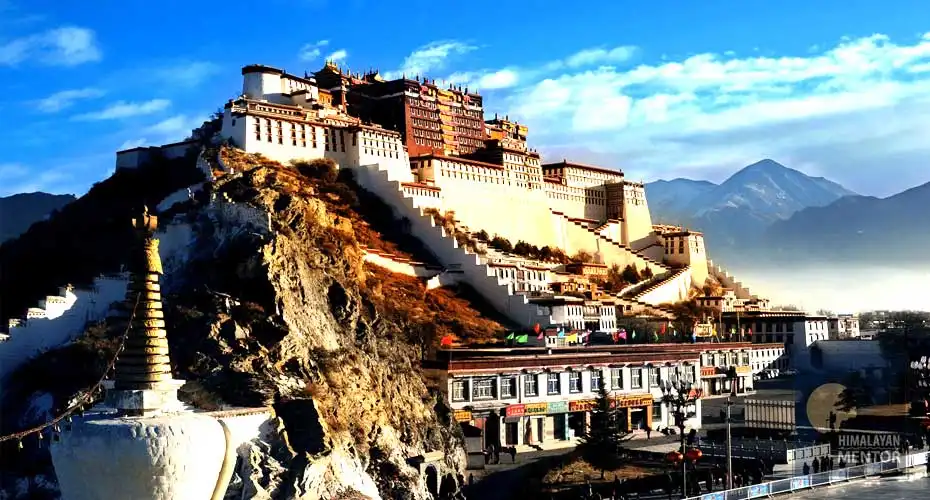 Potala palace in Lhasa, a mighty fortress known as Dalai Lama’s palace