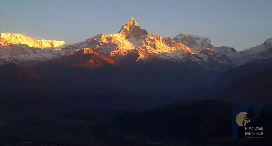 A breathtaking Himalayan panorama from Sarangkot, Pokhara during sunrise