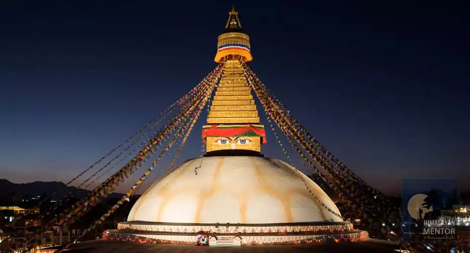 Boudha stupa, one of the World Heritage sites in Kathmandu, is a largest Stupa in Nepal.